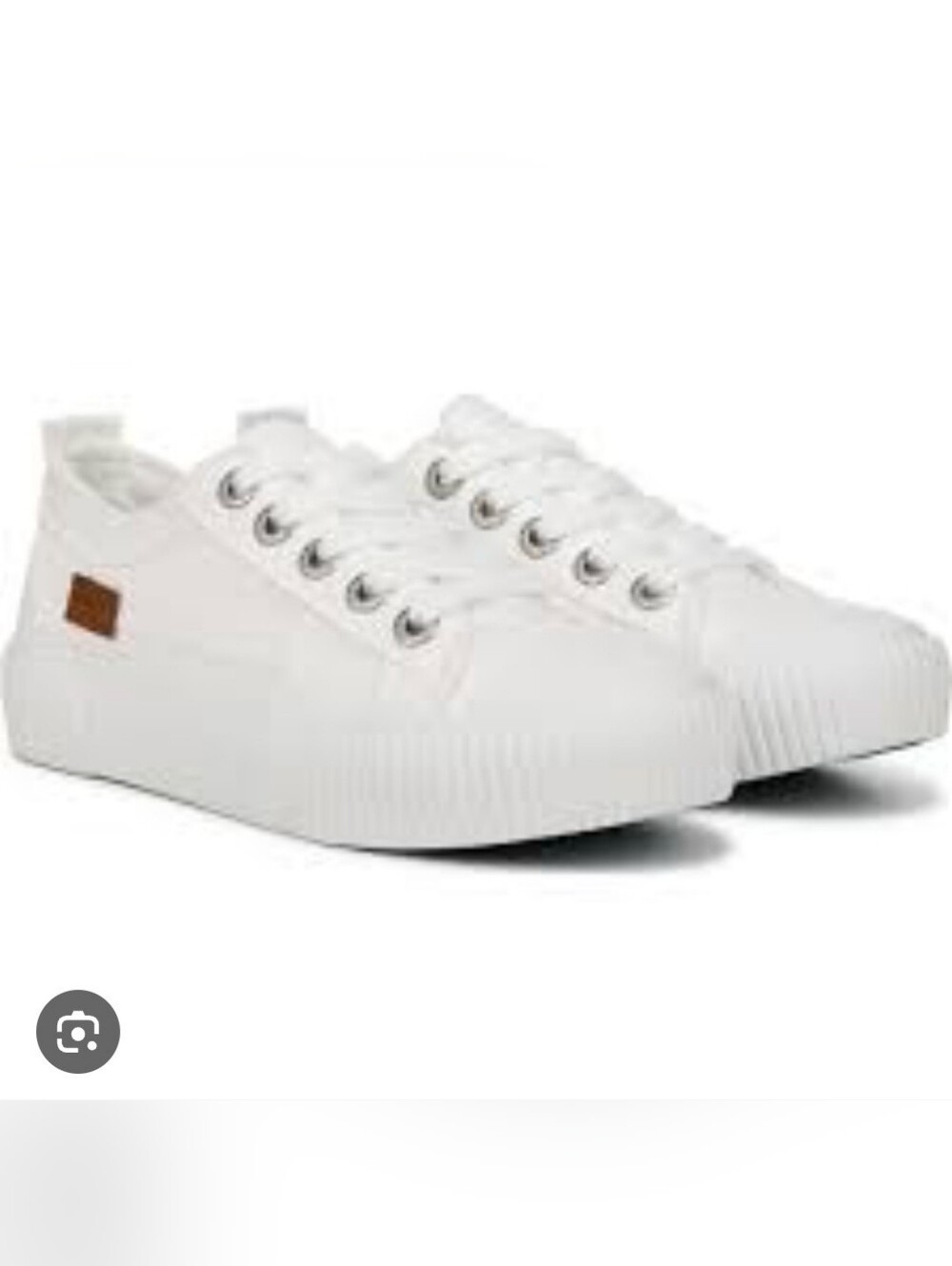 Blowfish Women's Malibu Low-Top White Sneakers Size 9 - Picture 1 of 9
